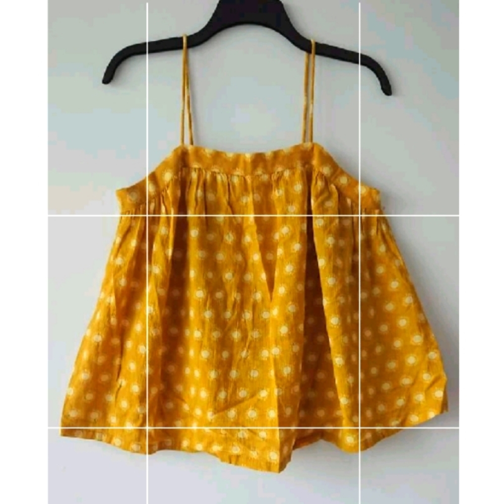 Universal Thread Babydoll Mustard Yellow Tank Top